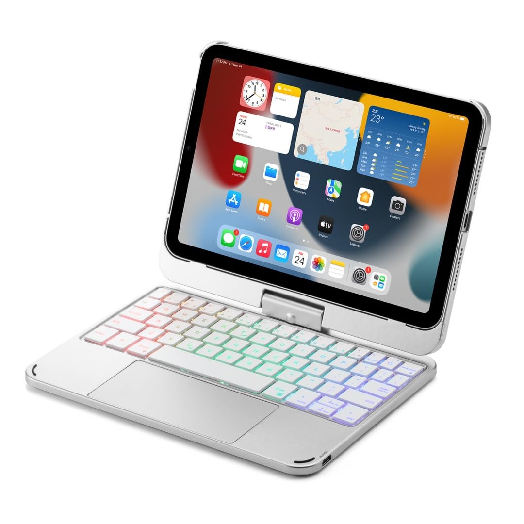 Amazon | kaidisen 360度回転 2024 iPad mini A17 Pro用の キーボード